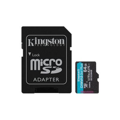 Kingston Canvas Go! Plus 64GB microSD Memory Card (SDCG3/64GB)