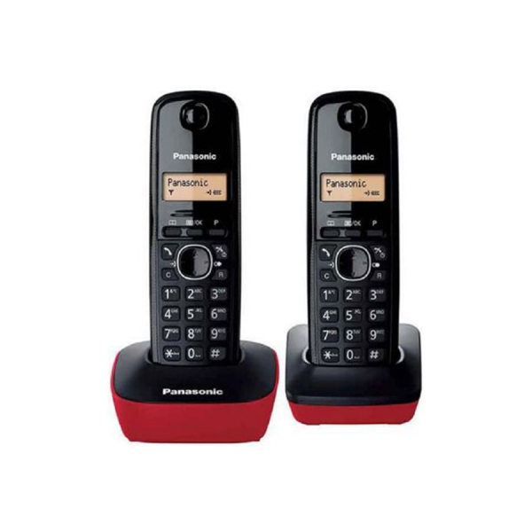 Panasonic KX-TG1612 Cordless Dect Phone- Red (KXTG1612MLR)